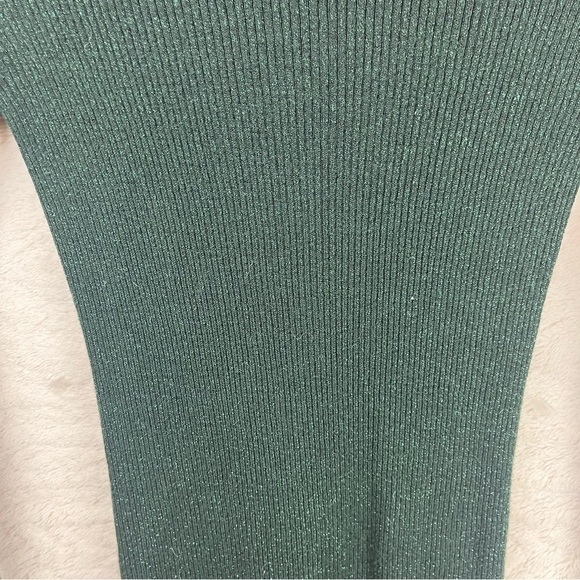 RUFF HEWN Emerald Green Very Stretchy Turtleneck Metalic Threads Medium - Picture 8 of 14